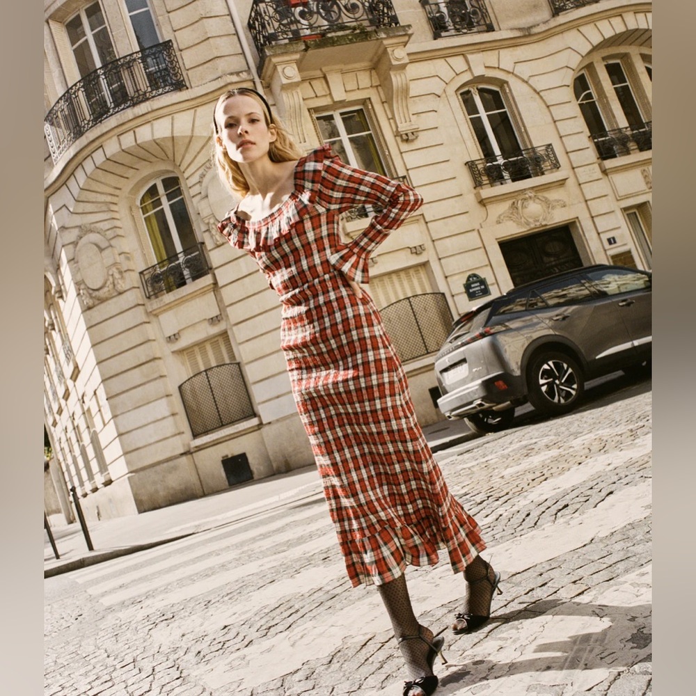 DOEN Heirloom Rosabelle in Rouge Adaline Plaid Dress